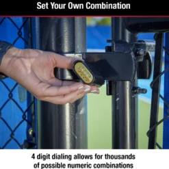 Black Solid Body Set Your Own Combination Lock, 2 in Wide