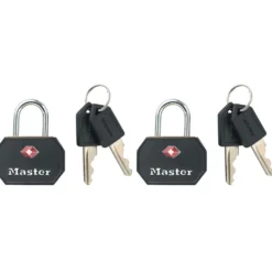 Black TSA Lock with Solid Metal Body, 1-1/4 in Wide