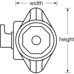 Built-In Combination Lock Lock with Red Metal Dial for Single Point Wrap-Around-Latch™ Lockers