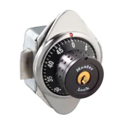 Built-In Combination Lock with Metal Dial for Single Point Latch Lockers - Hinged on Right