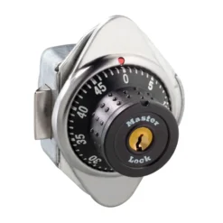 Built-In Combination Lock with Metal Dial for Horizontal Latch Box Lockers - Hinged on Right