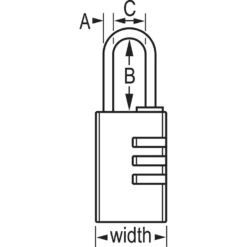 Compact Set Your Own Combination Lock, 1-3/16 in Wide