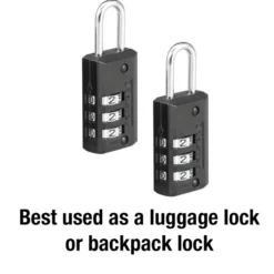 Compact Set Your Own Combination Lock, 13/16 in Wide - 2-Pack