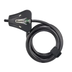 6ft (1.8m) Long x 5/16in (8mm) Diameter Python™ Adjustable Locking Cable; Silver and Black