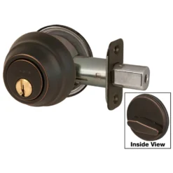Grade 1 Single Cylinder Deadbolt; Aged Bronze, KW1