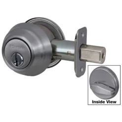 Grade 1 Single Cylinder Deadbolt; Satin Nickel, KW1