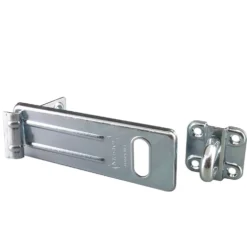 6in (15cm) Long Zinc Plated Hardened Steel Hasp with Hardened Steel Locking Eye