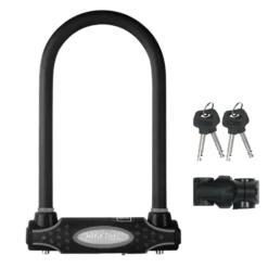 6in (15cm) Wide Hardened Steel U-Lock with 8-1/4in (21cm) Shackle Clearance
