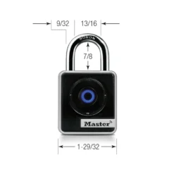 Indoor Bluetooth® Padlock with 9/32 Inch Boron Alloy Shackle