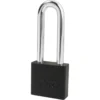 2in (51mm) Black Solid Aluminum Rekeyable Pin Tumbler Padlock with 3in (76mm) Shackle