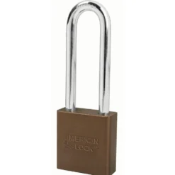 1-3/4in (44mm) Brown Solid Aluminum Rekeyable Pin Tumbler Padlock with 3in (76mm) Shackle