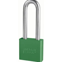 2in (51mm) Green Solid Aluminum BumpStop® Rekeyable 6-Pin Tumbler Padlock with 3in (76mm) Shackle, Keyed Alike