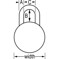 2-3/16in (56mm) High Security Combination Padlock