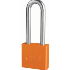 2in (51mm) Orange Solid Aluminum Rekeyable Pin Tumbler Padlock with 3in (76mm) Shackle, Keyed Alike