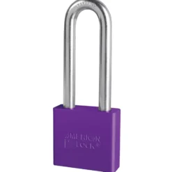 2in (51mm) Purple Solid Aluminum Rekeyable 6-Pin Tumbler Padlock with 3in (76mm) Shackle, Keyed Alike