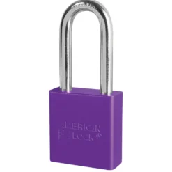 1-3/4in (44mm) Purple Solid Aluminum Rekeyable Pin Tumbler Padlock with 2in (51mm) Shackle, Keyed Alike