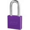 2in (51mm) Purple Solid Aluminum Rekeyable Pin Tumbler Padlock with 2in (51mm) Shackle, Keyed Alike