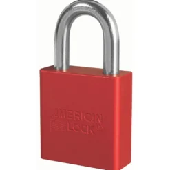 1-3/4in (44mm) Red Solid Aluminum Rekeyable Pin Tumbler Padlock