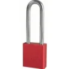 1-3/4in (44mm) Red Solid Aluminum Rekeyable Pin Tumbler Padlock with 3in (76mm) Shackle