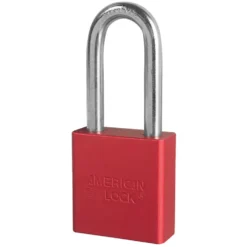 1-3/4in (44mm) Red Solid Aluminum Rekeyable 6-Pin Tumbler Padlock with 2in (51mm) Shackle