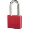 2in (51mm) Red Solid Aluminum Rekeyable Pin Tumbler Padlock with 2in (51mm) Shackle, Keyed Alike
