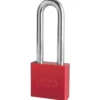 2in (51mm) Red Solid Aluminum Rekeyable Pin Tumbler Padlock with 3in (76mm) Shackle, Keyed Alike