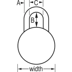 1-7/8in (48mm) Simple Combos™ ADA Inspired Combination Padlock