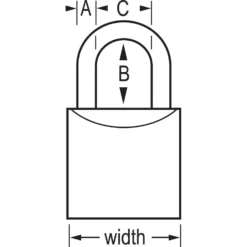 1-1/8in (29mm) Wide Brass Padlock