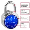 1-7/8in (48mm) Wide Combination Dial Padlock; Blue Dial