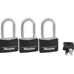 1-9/16in (40mm) Wide Covered Solid Body Padlock with 1-1/2in (38mm) Shackle; 3-Pack