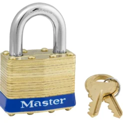 1-3/4in (44mm) Wide Laminated Brass Pin Tumbler Padlock