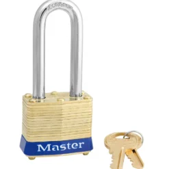 1-9/16in (40mm) Wide Laminated Brass Pin Tumbler Padlock with 2in (51mm) Shackle, Keyed Alike