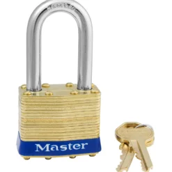 1-3/4in (44mm) Wide Laminated Brass Pin Tumbler Padlock with 1-1/2in (38mm) Shackle, Keyed Alike