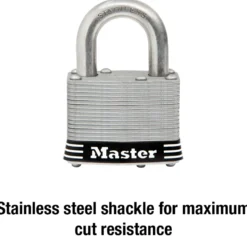 2in (51mm) Wide Laminated Stainless Steel Pin Tumbler Padlock