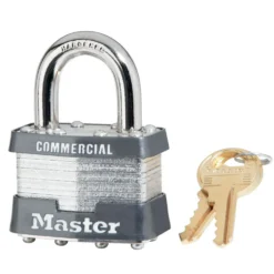 1-3/4in (44mm) Wide Laminated Steel Pin Tumbler Padlock, Keyed Alike