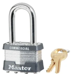 1-3/4in (44mm) Wide Laminated Steel Pin Tumbler Padlock with 1-1/2in (38mm) Shackle, Keyed Alike