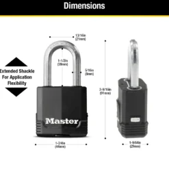 1-7/8in (48mm) Wide Magnum® Covered Laminated Steel Padlock