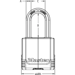 1-7/8in (48mm) Wide Magnum® Covered Laminated Steel Padlock