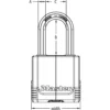 2-1/8in (54mm) Wide Magnum® Covered Laminated Steel Padlock with 2in (51mm) Shackle