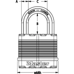 1-3/4in (44mm) Wide Magnum® Laminated Steel Padlock