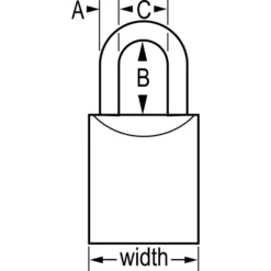 1-3/4in (44mm) Wide ProSeries® Solid Brass Rekeyable Pin Tumbler Padlock with 1-9/16in (38mm) Shackle