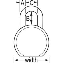 2-1/2in (64mm) Wide ProSeries® Solid Steel Rekeyable Pin Tumbler Padlock