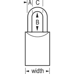 1-3/4in (44mm) Wide ProSeries® Solid Steel Rekeyable Interchangeable Core Padlock