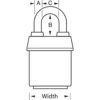 2-1/8in (54mm) Wide ProSeries® Weather Tough® Laminated Steel Rekeyable Pin Tumbler Padlock, Brass Shackle, Keyed Alike, Orange