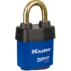 2-1/8in (54mm) Wide ProSeries® Weather Tough® Laminated Steel Rekeyable Pin Tumbler Padlock, Brass Shackle, Keyed Alike, Blue