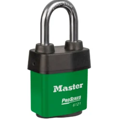 2-1/8in (54mm) Wide ProSeries® Weather Tough® Laminated Steel Rekeyable Pin Tumbler Padlock with 1-1/2in (38mm) Shackle, Green