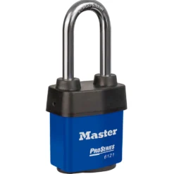 2-1/8in (54mm) Wide ProSeries® Weather Tough® Laminated Steel Rekeyable Pin Tumbler Padlock with 2-1/2in (64mm) Shackle, Blue