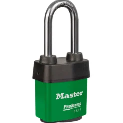 2-1/8in (54mm) Wide ProSeries® Weather Tough® Laminated Steel Rekeyable Pin Tumbler Padlock with 2-1/2in (64mm) Shackle, Green