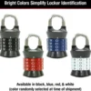 1-1/2in (38mm) Wide Set Your Own Combination Padlock; Assorted Colors