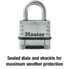2-1/4in (57mm) Wide Stainless Steel Padlock with 1-1/16in (27mm) Shackle, Set Your Own Combination
